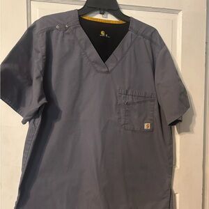 Carhartt Pewter V-Neck Blouse Durable and Comfortable
